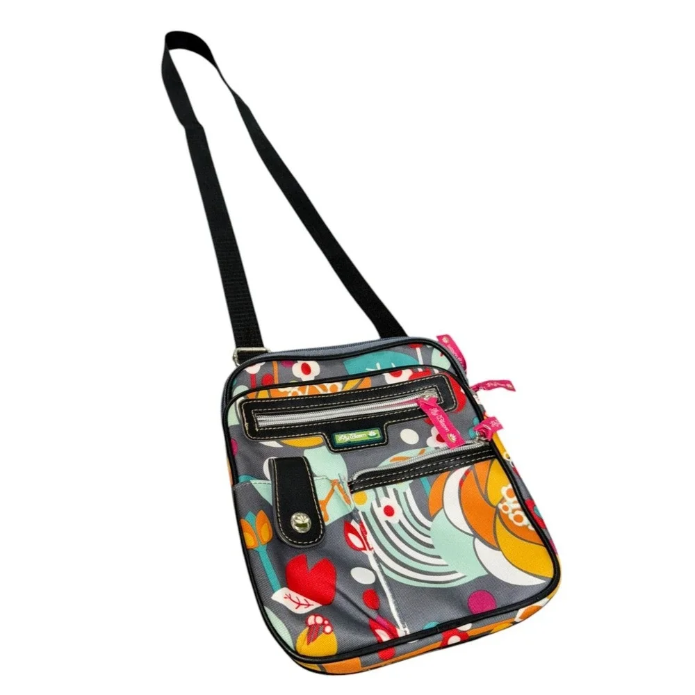Lily Bloom Crossbody Bag Karma Women Small Messenger MultiFloral Recycled Fabric